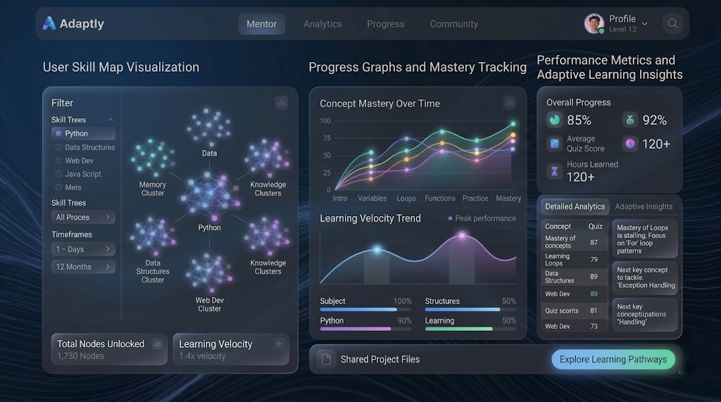 Adaptly Interface — Progress Tracking